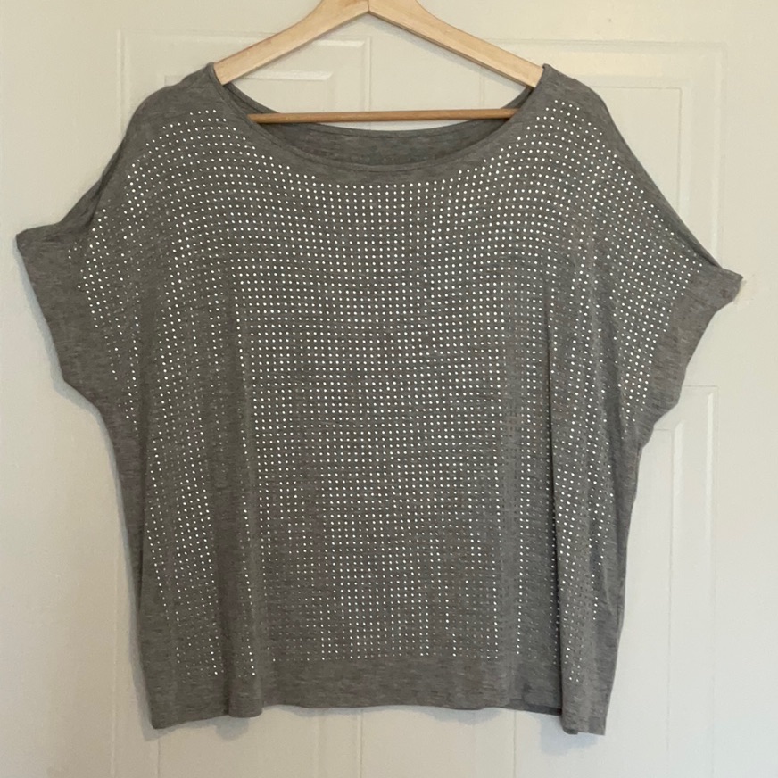 Gray Studded Top